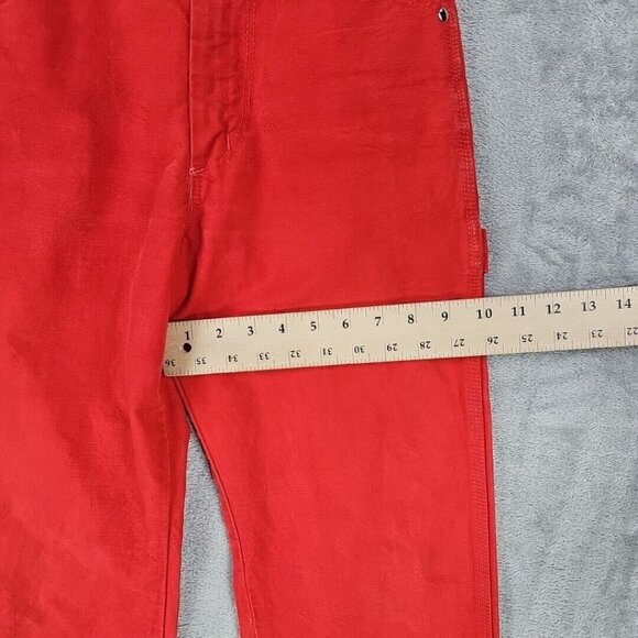 Vintage Blue Bell Jeans Womens Size 27 Orange Carpenter High Rise Straight 70s - Picture 6 of 13
